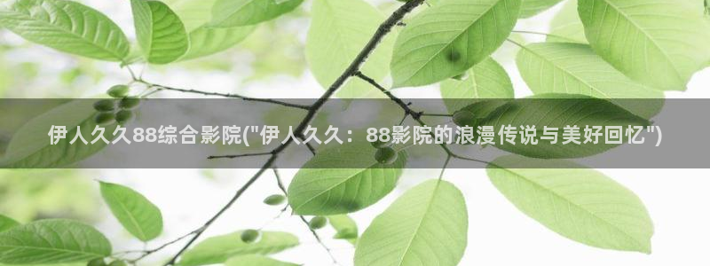 伊人久久蕉久成人影院